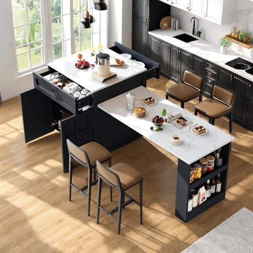 Table à manger extensible pour repas en famille et cuisine - 2