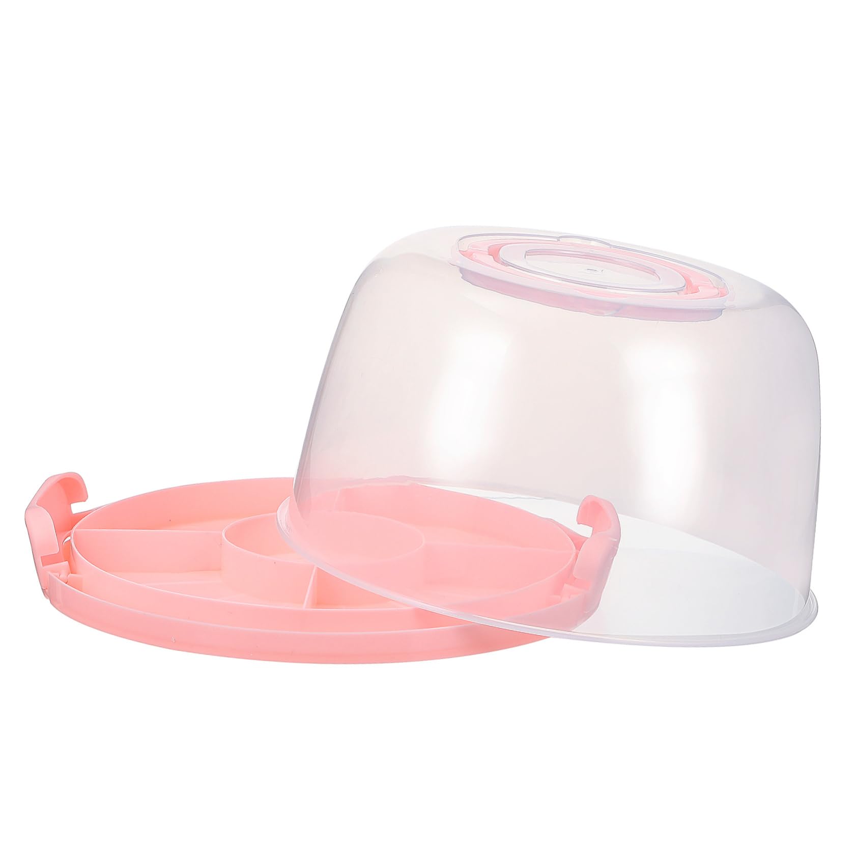 Cabilock Portable Cake Carrier with Lid and Handle Reusable Transparent Cake Holder for Pies Cookies and Desserts Non Slip Base for Stability for Parties and Picnics