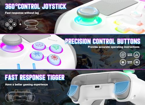 image for Gamrombo Wireless Gaming Controller for PlayStation 5 / PS5, with RGB 