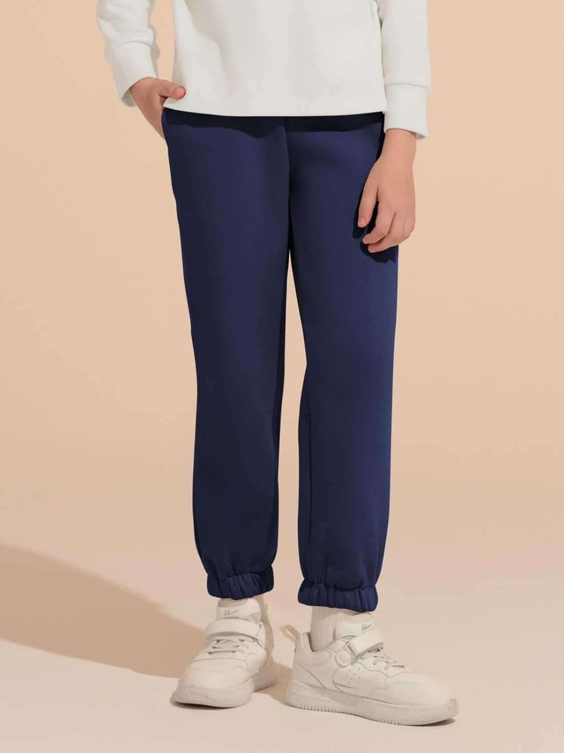 Haloumoning Boys Fleece Sweatpants Kids Elastic Waist Casual Joggers Active Athletic Pants with Pockets 5-14Y - Image 4