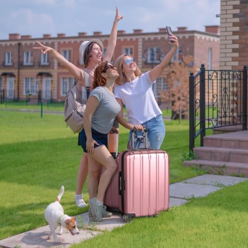 3-Piece Suitcase, 20, 24, 28 Inches, Vertical Stripes, Suitcase, Travel Bag, Universal Wheels, TSA Combination Lock, Burgundy3