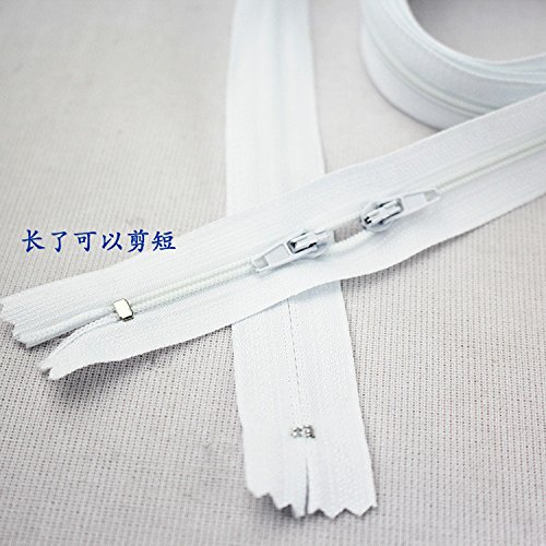 Image of Generic 150cm : 5pcs 150cm Double head white Nylon Zippers Tailor Sewing Tools for Home Textile /sleeping bag /quilt cover long invisible zip
