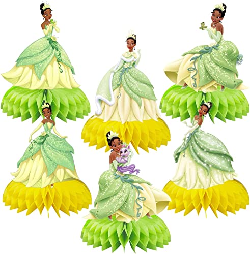 6Pcs Princess Theme Party Decorations Princess Honeycomb Centerpieces For Girls Birthday Party Princess Party Supplies 3D Table Decorations #TOP13