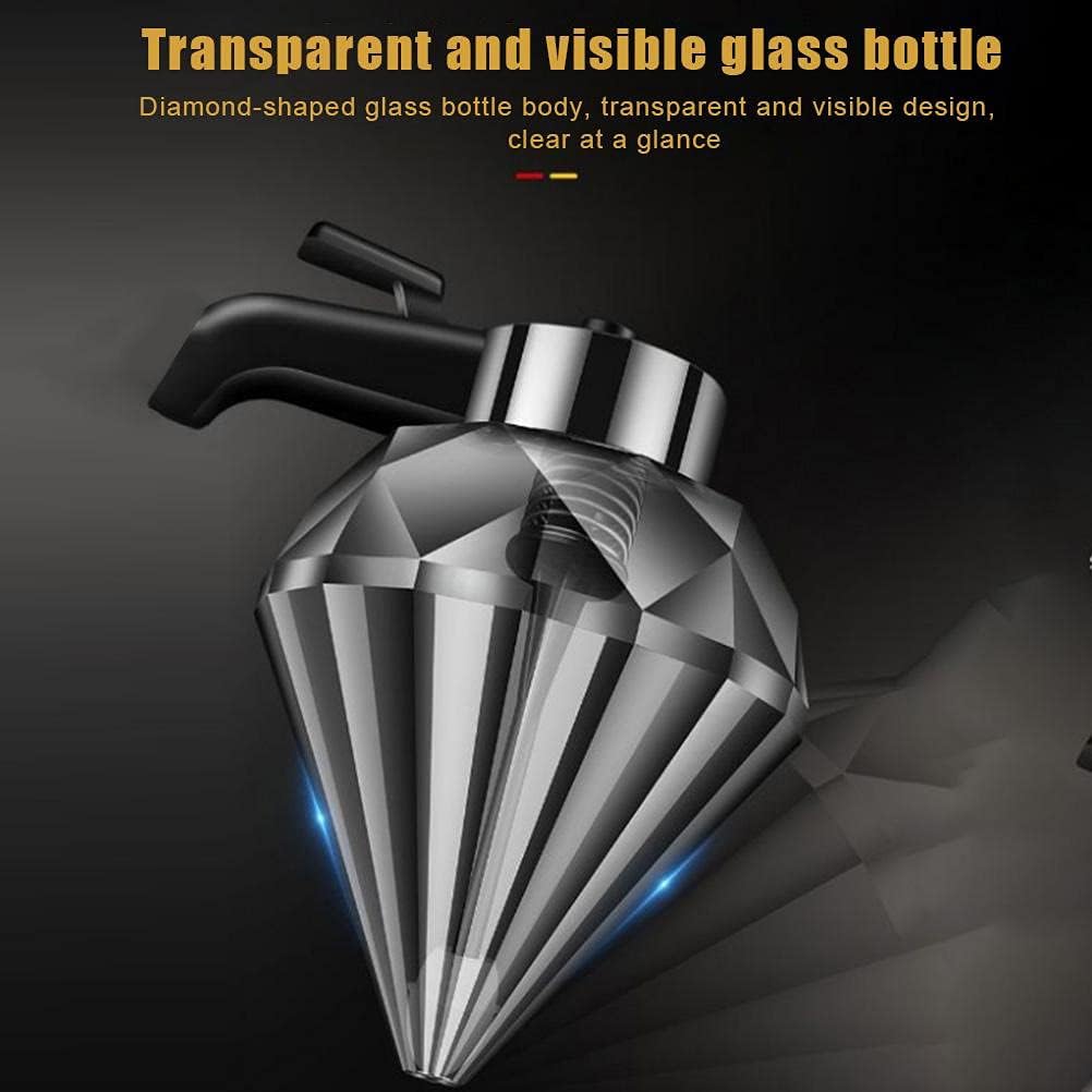 Honey Dispenser Honey Pot Syrup Donor Dripping Glass Honey Dispenser, Honey jar Container with Stand Spice Glass for Kitchen Tool, 200ml
