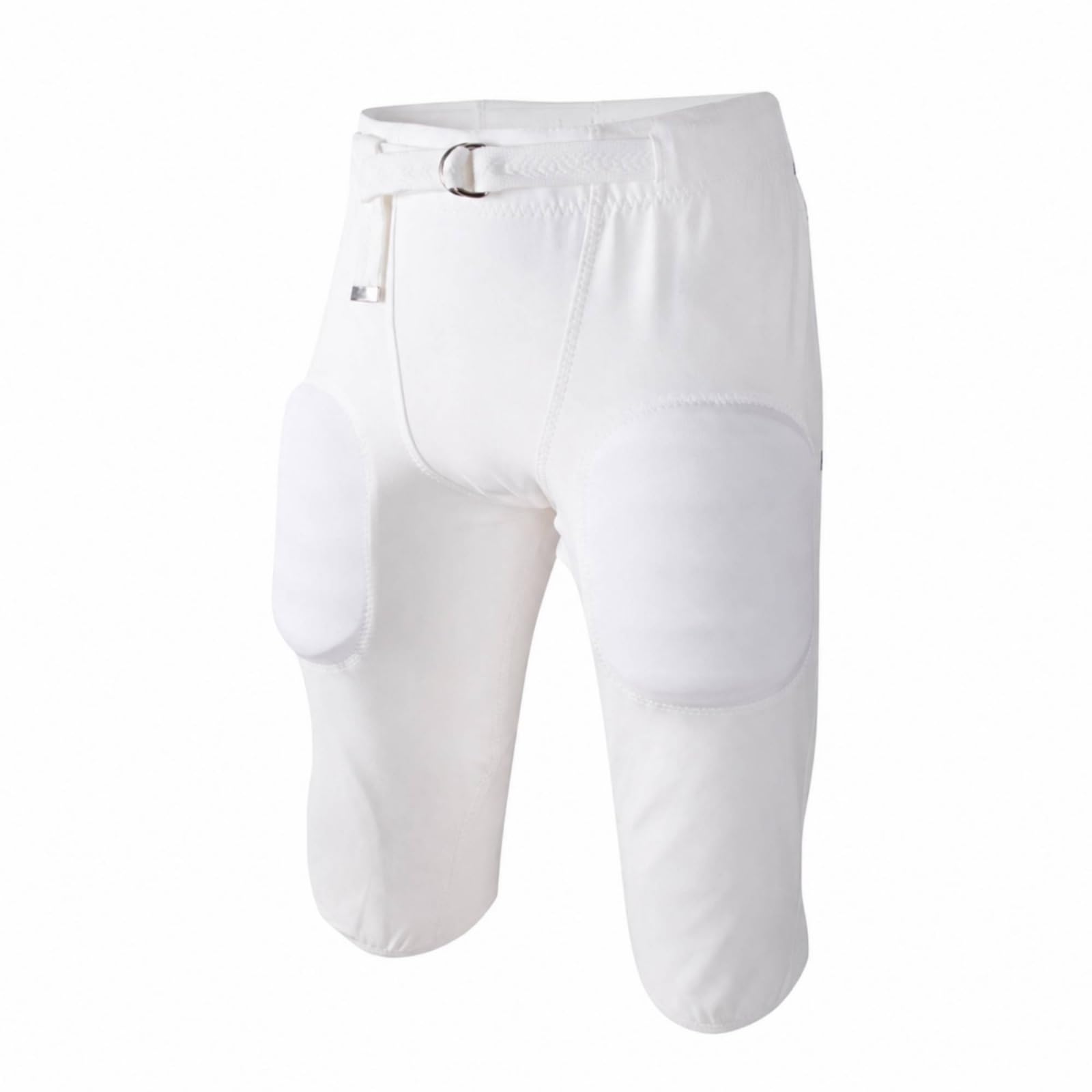 Pantaloni Protettivi da Calcio Imbottiti Sportivi da Gioco Atletici Compressivi Tessuto in Poliestere Leggero , Bianco , 4XL