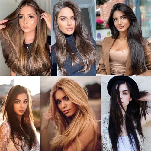 prinfantasy Blonde Hair Extensions Clip in Long Full Head High Temperature Synthetic Straight Thick Hairpieces for Women MW162 - Image 4
