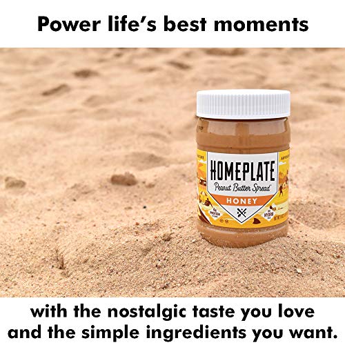 HomePlate Peanut Butter, Honey Flavored Creamy, Healthy, Natural, Gluten Free, Non-GMO, 16oz jar, Pack of 6 - Thumbnail 5