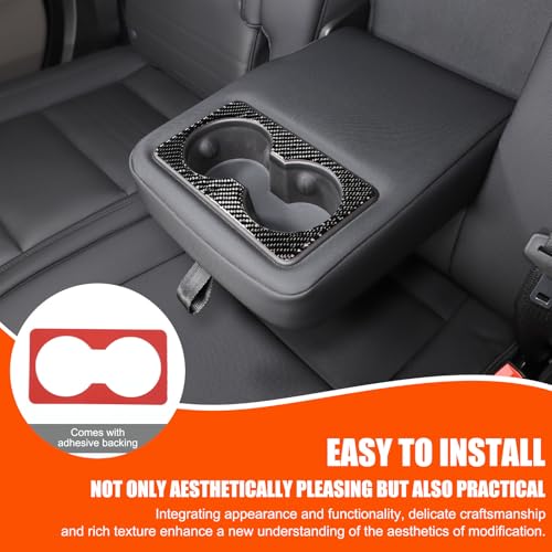 Pegatina en Fibra de Carbono para Portavasos Trasero Hummer EV miniatura 3