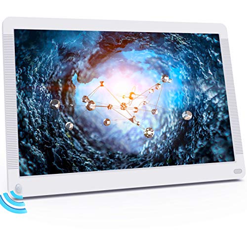 Marco Digital 17 Pulgadas con Sensor de Movimiento y HD Pantalla 1920 * 1080 Soporte Auto-Abierto/Apagado Despertador Calendario Marco Digital...