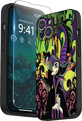 Crance Iphone 14/14 Plus / 14 Pro / 14 Pro Max Case,Dis Ney Character Design Pattern Black Cool Shockproof Tpu Non-Slip, Scratch-Resistant (Male-Ficent, Iphone 14 Plus) #TOP10