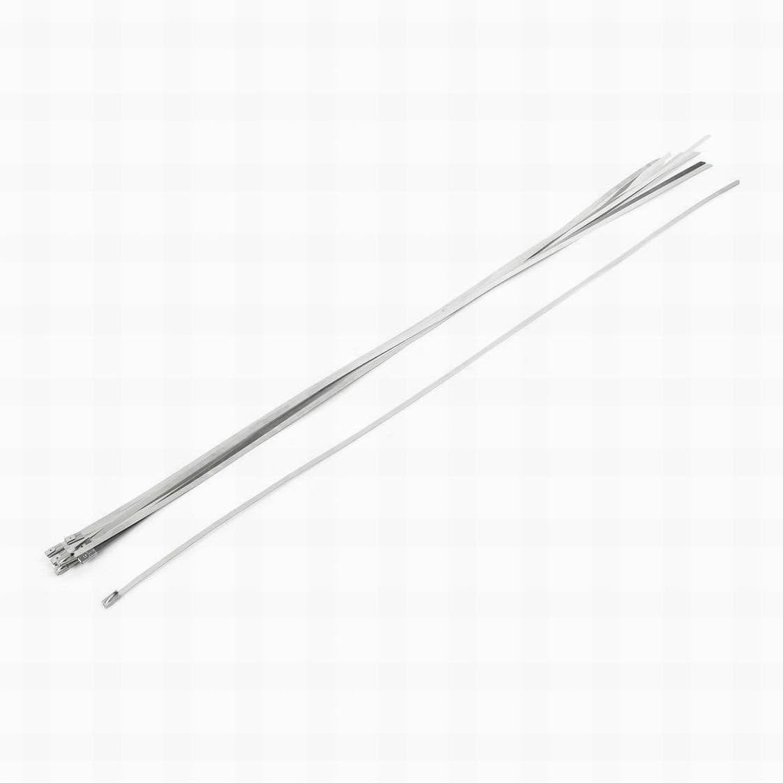 Ucland Stainless Steel Pipe Hose Zip Cable Tie, 600x4.6mm, 10Pcs Electronics