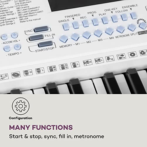 Schubert Etude 255 – LCD Leer Keyboard, E-Piano met 61 Toetsen, Led-Display, Verlichte Toetsen, 255 Ritmes, 24 Demosongs… - Les Beatles, Paul McCartney, John Lennon, RIngo Starr, George Harrison Schubert Etude 255 - LCD Leer Keyboard, E-Piano met 61 Toetsen, Led-Display, Verlichte Toetsen, 255 Ritmes, 24 Demosongs… – Image 6