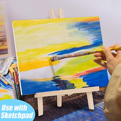 6 Pack Wooden Easel, Foldable A Frame Wood Easel Adjustable Table Easel with Exquisite Packaging for Drawing, Oil Water Painting, Table Top Arts and Crafts (12 x 8 Inches) - Thumbnail 4