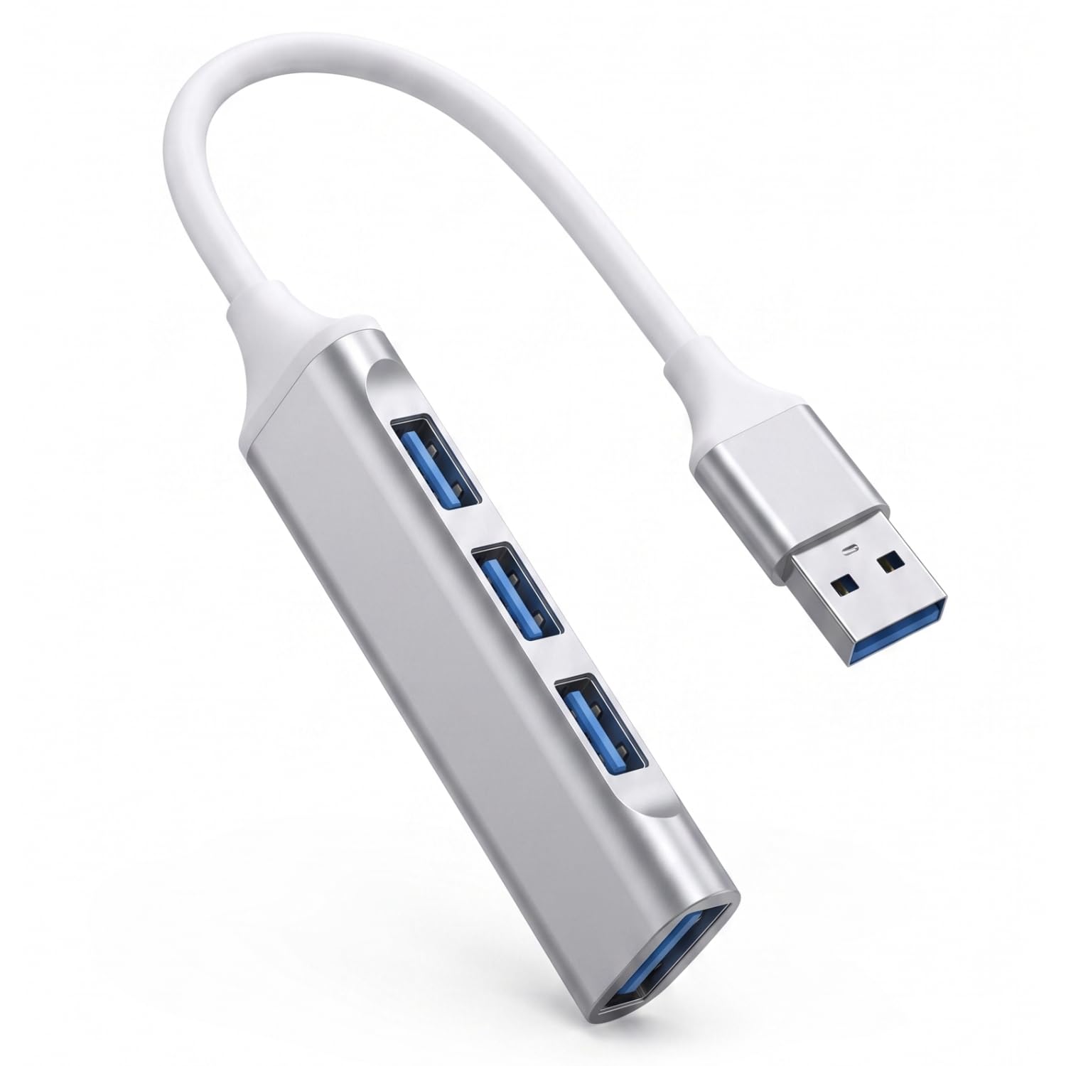 Adaptador Hub USB 3.0, 4 em 1 | Expansor até 5Gbps, Acabamento Alumínio Premium, Ideal