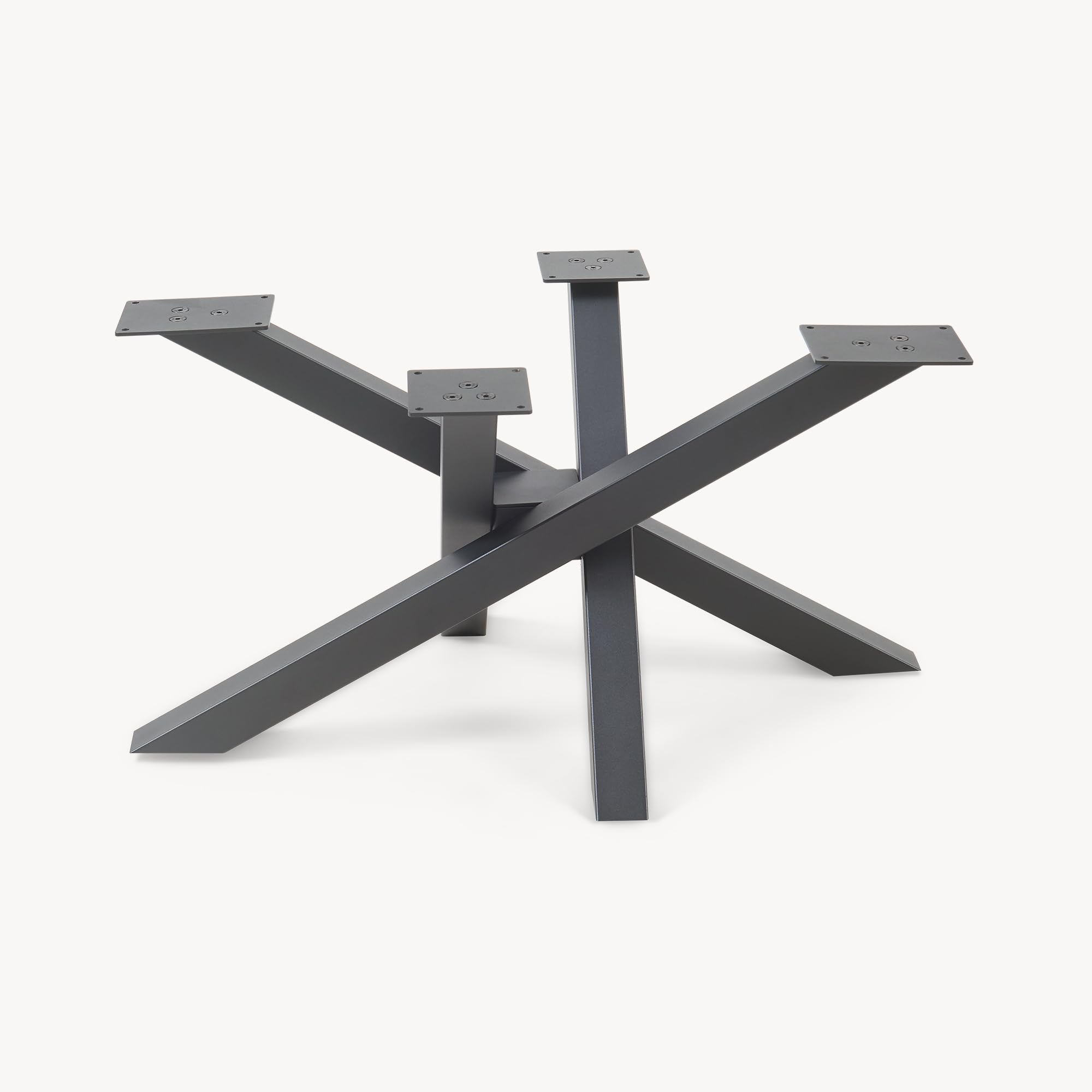 [en.casa] Tischbeine Umala Tischgestell Spider Metall 80 x 49 x 43 cm Metallbeine für Beistelltisch Couchtisch Möbelfüße max. 160 kg Tischfüße Stahl Schwarz