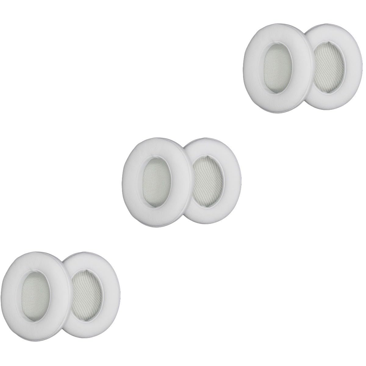 OSALADI 6pezzi Cuscini Auricolari Di Ricambio Proteina Sintetica Facile Installazione e Comfort Prolungato Compatibili Con Cuffie Standard Bianco