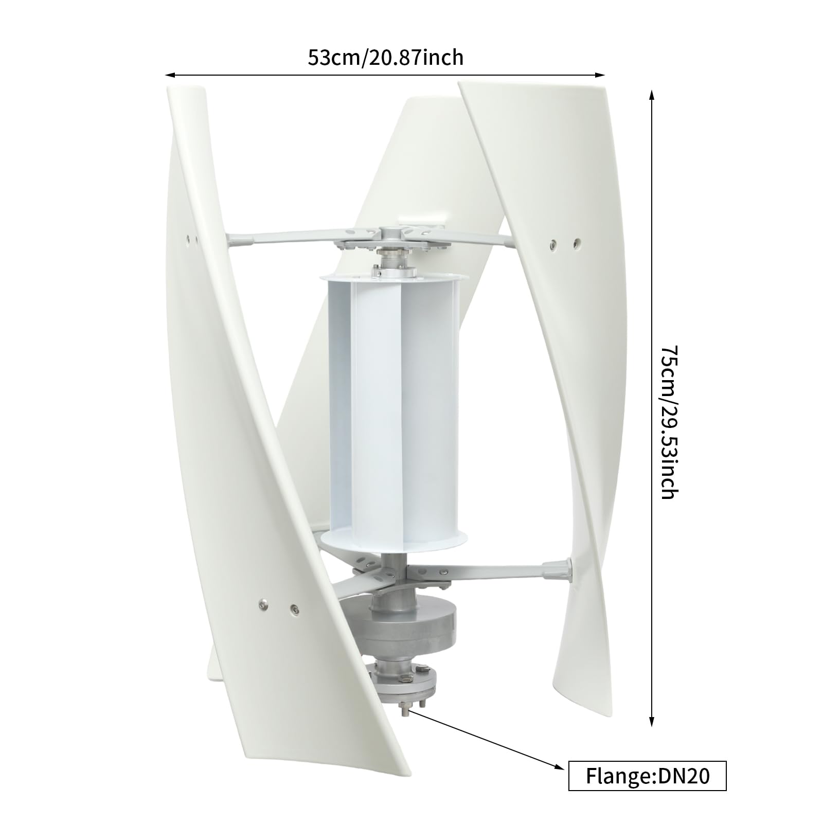 WooDerson 100W Vertikale Windturbine Generator Kit, Windkraftanlage, Windgenerator, Langlebig, Leise, Für Zuhause Und Kleingewerbe