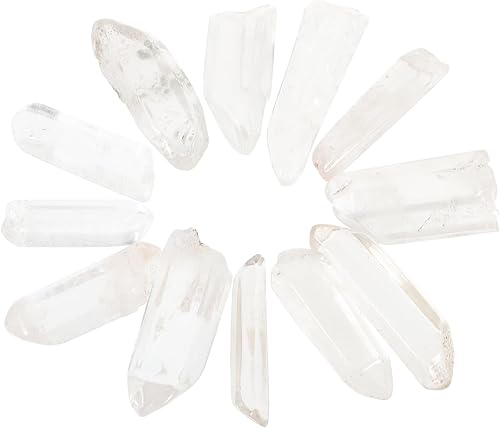 Miniatura 7 de Garneck 40 piezas de Columna de cristal blanco La Varita Piedras de palma Varita de cristal transparente Decoración de cristal Vogel Columnas de