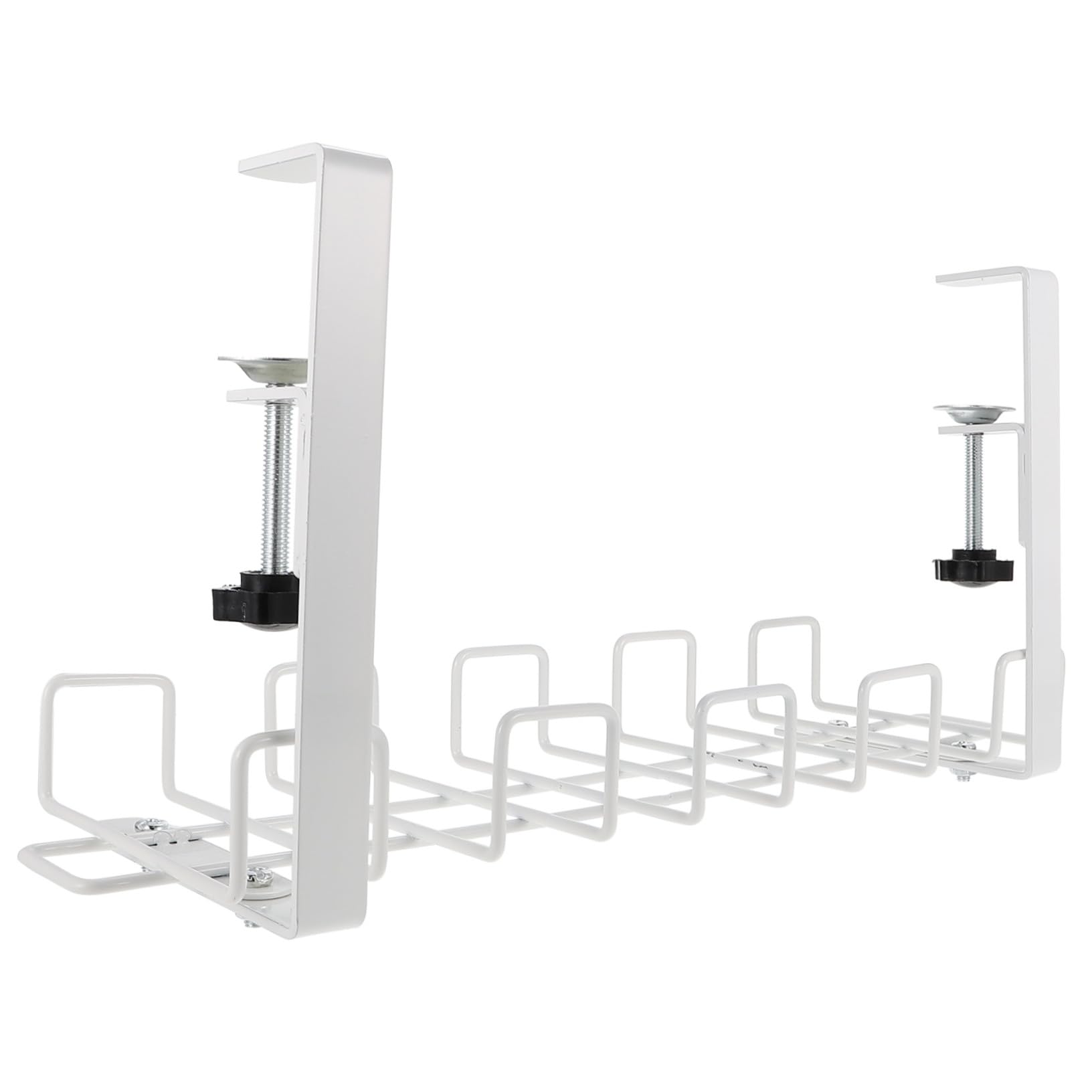 Toddmomy Rack de Rangement de Câbles Support de Câbles sous Bureau Panier de Rangement en Acier Carbone Fixation