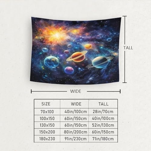 Tapisserie murale galaxie 3D pour creer un decor de chambre et dortoir