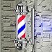 Produktbild 30 Zoll LED Barbierstab Leuchtkugel Friseur Pole Lampe Rot Weiß Blau Streifen Rotierende Beleuchtung Wasserdicht Friseursalon Shop Sign Lampe Sehr Hell IP44 Wasserdicht Draussen Wandleuchte