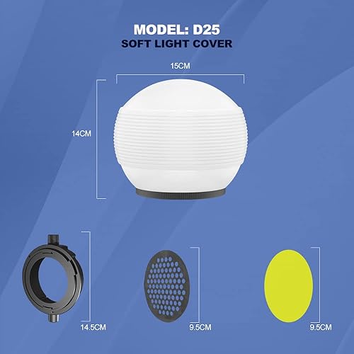 Miniatura 8 de LENSGO - Juego de difusor de flash de iluminación fotográfica, kit de flash profesional modificador de difusor de flash, cúpula de difusión para