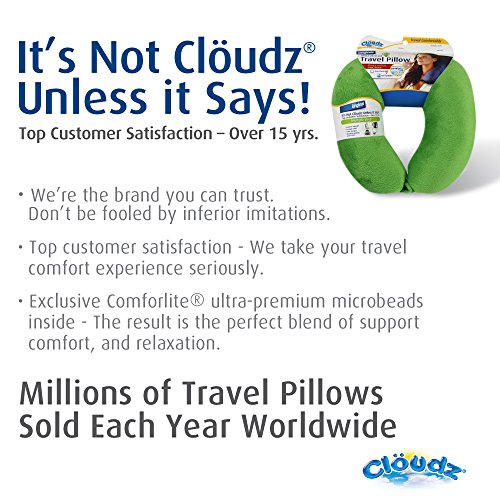 image for Cloudz Patterned Microbead Travel Neck Pillows - Black Ground, 12