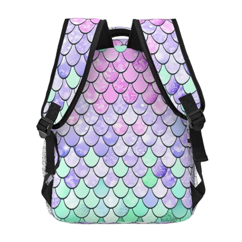 Mochila de senderismo EdWal impermeable para laptop con estampado de escamas 4
