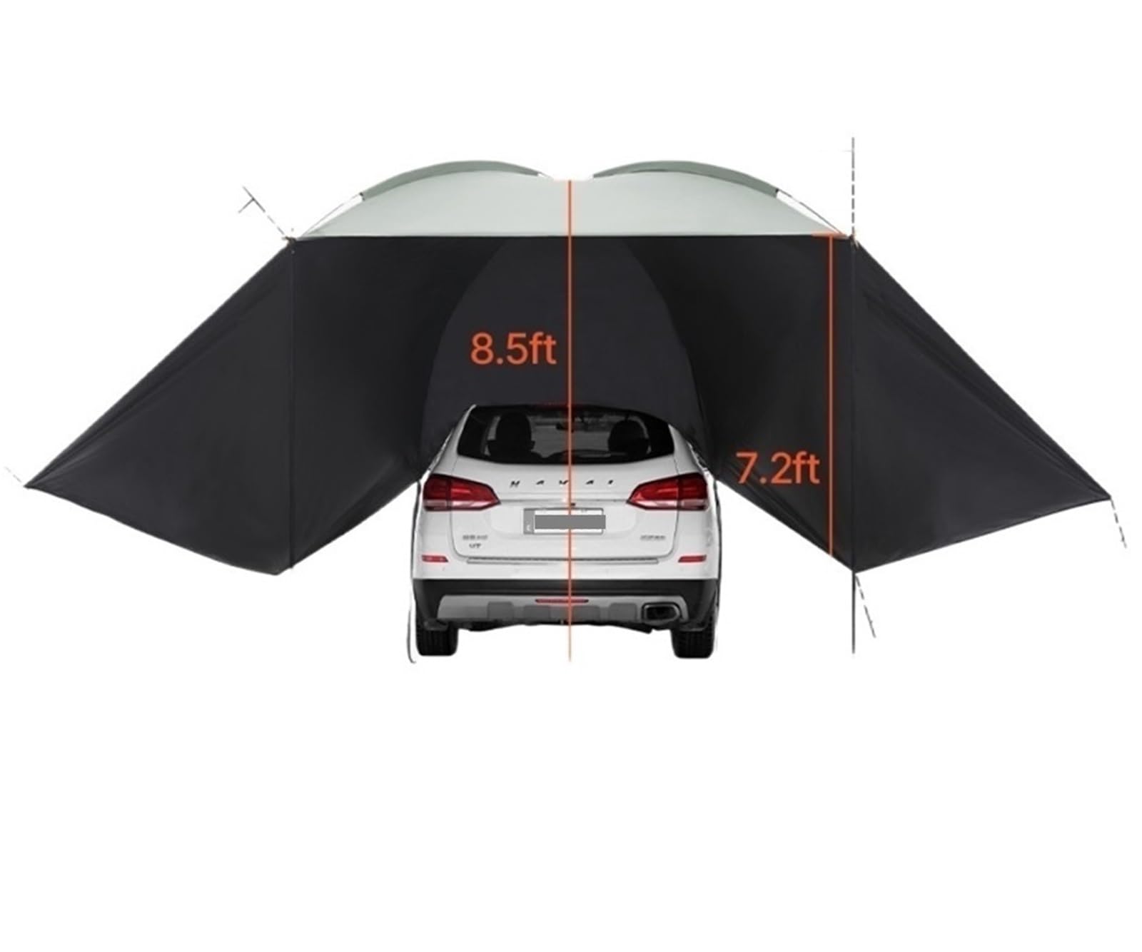 Auvent rétractable latéral 10x7ft en aluminium avec sac de rangement