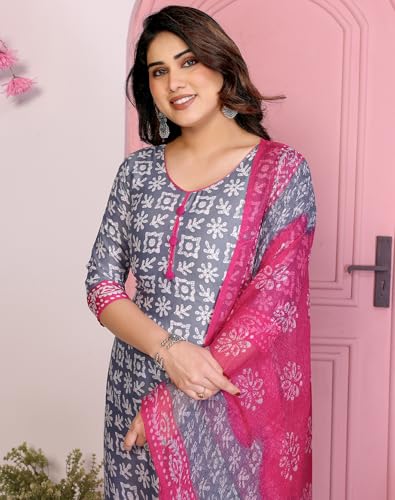 Image of Yashika Unstiched Crepe dress materials | Crepe Salwar Suit for women with dupatta | suit material for women unstitched