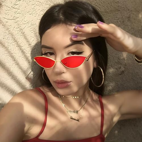 Dollger Cat Eye Cute Sunglasses for Women Men Triangle Vintage Trendy Cool Sun Glasses2