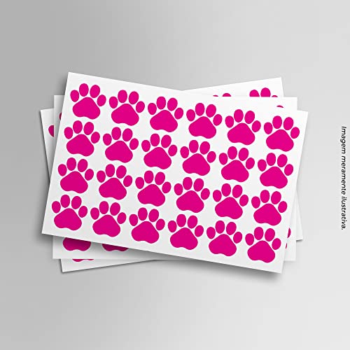 Adesivo Decorativo Patinhas Cartela Colorido Parede (Rosa)