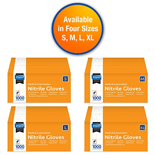 Inspire Nitrile Exam Gloves | The Original Quality Stretch Nitrile, Cobalt Blue | 4.5 Gloves Disposable Latex Free Medical Emt (Large (Pack Of 1000), Case Of 1000) #TOP1