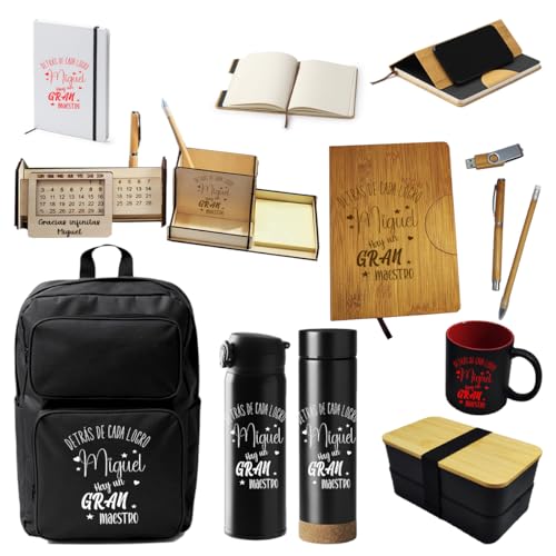 Pack Regalos personalizados: Profesores, Día del padre, Día de la Madre, San Valentín, Opositores, Cumpleaños, Comuniones... Muchas opciones de personalización.
