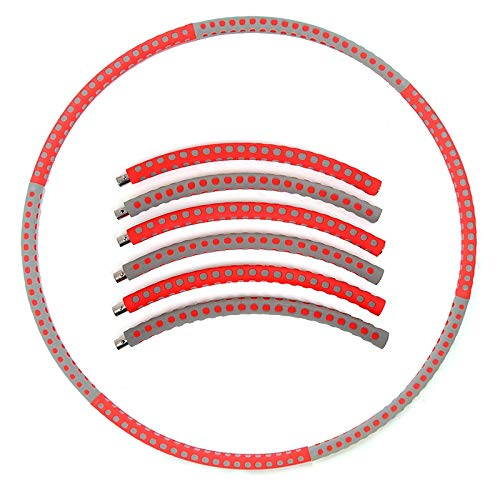 Abnehmbare 6 Abschnitte Schaumstoff Edelstahl Sport Hoop Home Übung Fitness dünne Taille Fitness Kreis Ausrüstung