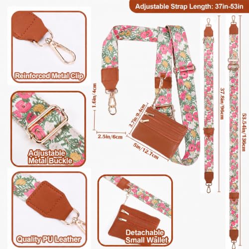 Image of XANGNIER Clip and Go Strap for Phone with Wallet Crossbody, Phone Strap with Zippered Wallet, Adjustable Anti Theft Cellphone Lanyard for Women, Cellphone Chain Accessories,Multicolor 27