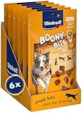 Vitakraft Boony Bits M, Hundeleckerli, Hundesnack mit Geflügelfleisch, Hunde Trainingsleckerli, ohne Zusatz von Zucker (6x 120g)