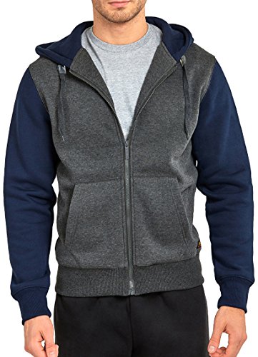 Image of ToBeInStyle Men's Polar Fleece Long Sleeve Zip Up Kangaroo Pocket Cold Weather Hoodie Jacket