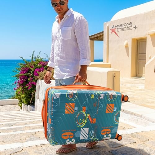 Image of AMERICAN TRAVELLER Urban SF Polycarbonate Trolley Bag Set of 3 | Durable Hard Shell, TSA-Type Lock, 360 Disc Spinner Wheels, Expandable Luggage