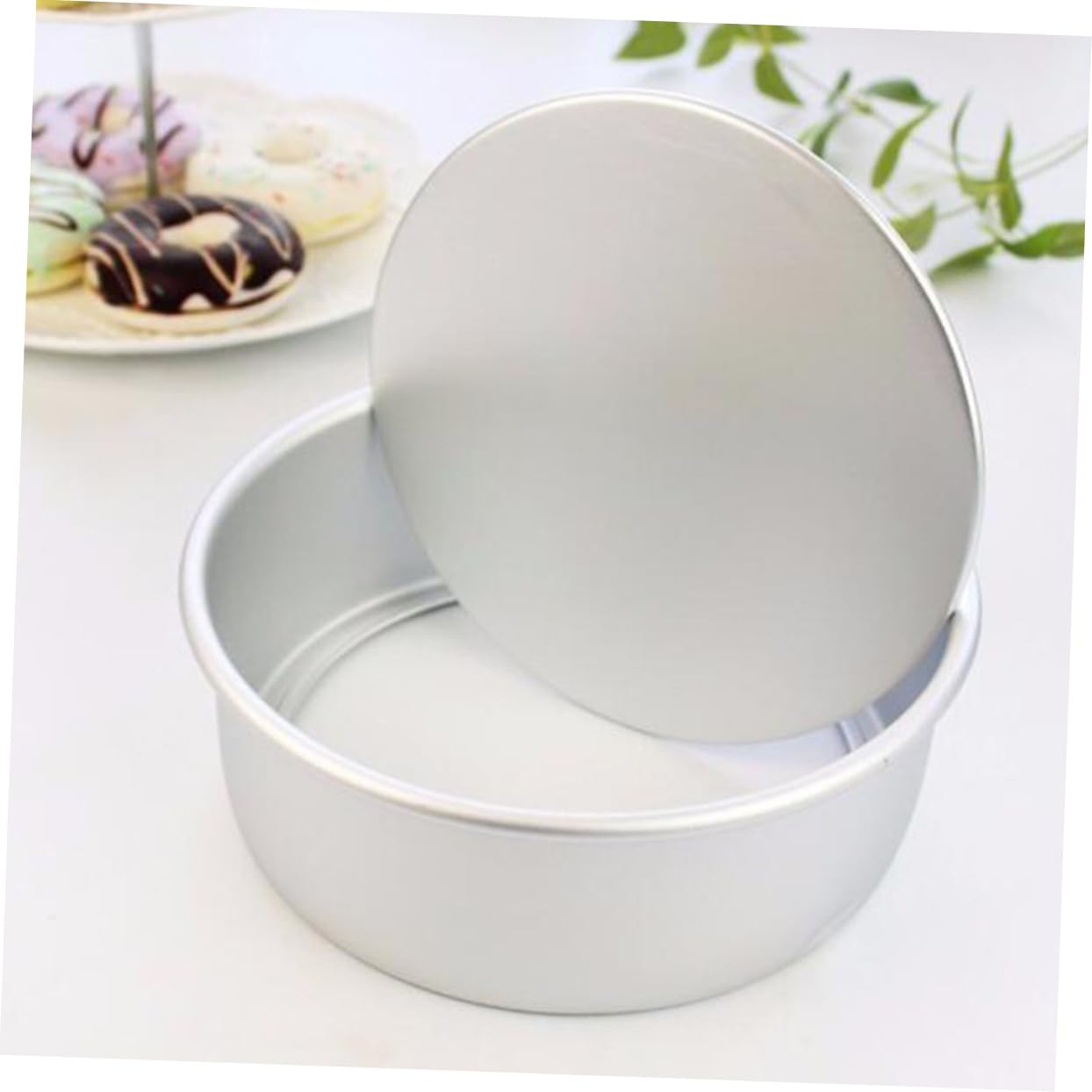 COLLBATH 4pièces Moule à Gâteau Rond Antiadhésif Avec Fond Amovible De Alliage Pour Cheesecakes Et Desserts Miniatures
