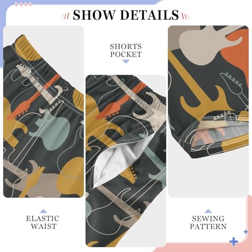 ZZKKO Musical Instruments Guitar Boys Pants for Kids Jogger Pants with Pockets S-XL4