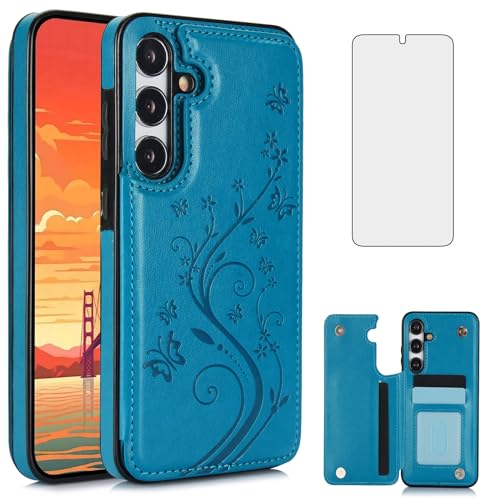 Étui Samsung Galaxy A35 5G Asuwish avec porte-cartes et verre trempé inclus