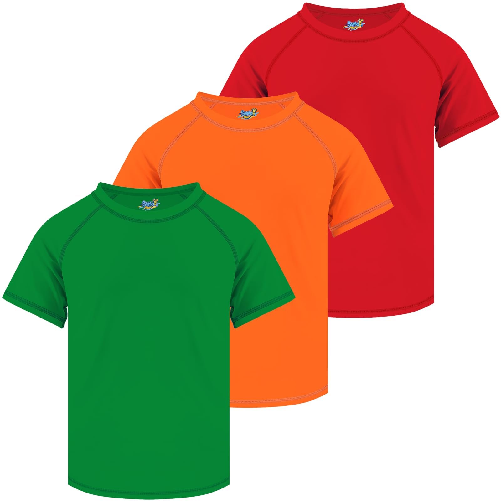 Semois Boys Rash Guard Swim Shirt Short Sleeve Swimwear Toddler Kids Youth Rashguard Water Shirt UPF+ 50 Quick Dry Shirt