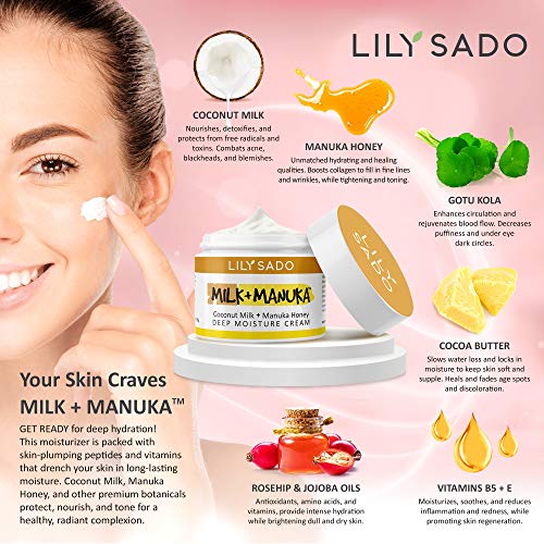 image for LILY SADO Coconut Milk & Manuka Honey Natural Face Moisturizer - Non G