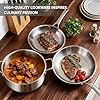 cookware 16 Bonnlo 10 Pieces Cookware Set, 3-Ply Stainless Steel Pots and Pans Set with Lids, Non-Toxic Kitchen Set, Oven & Dishwasher Safe, Induction Cooking Set, PFOA & PTFE Free, Compatible for All Cooktops #3