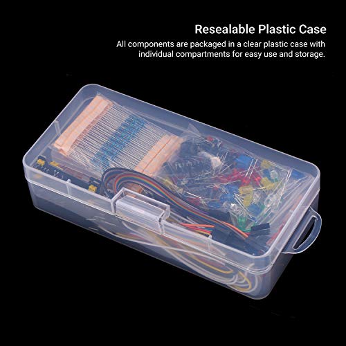 Gecheer 830 Conjunto de placa de ensaio Kit de iniciação de componentes eletrônicos DIY com caixa de
