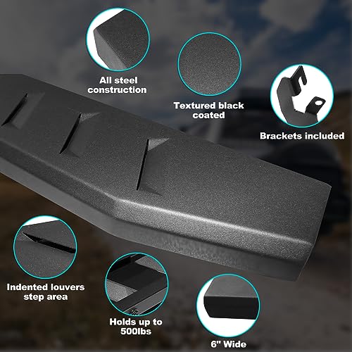 Estribos Running Boards 6" para Chevy Silverado/GMC Sierra miniatura 2