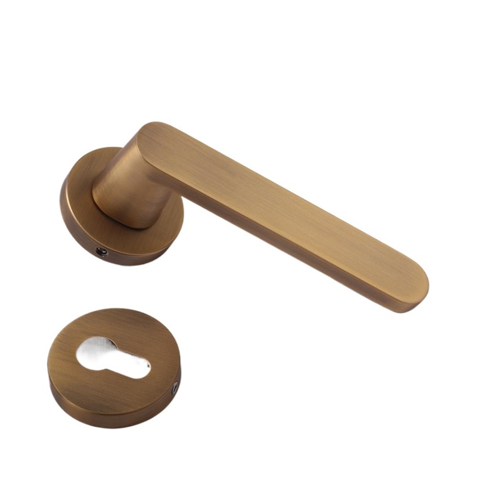 nxjaSDH Lock and Handle Sets, Zinc Alloy Indoor Silent Door Handle Lock Bedroom Wooden Home Room Split(Yellow Bronze)