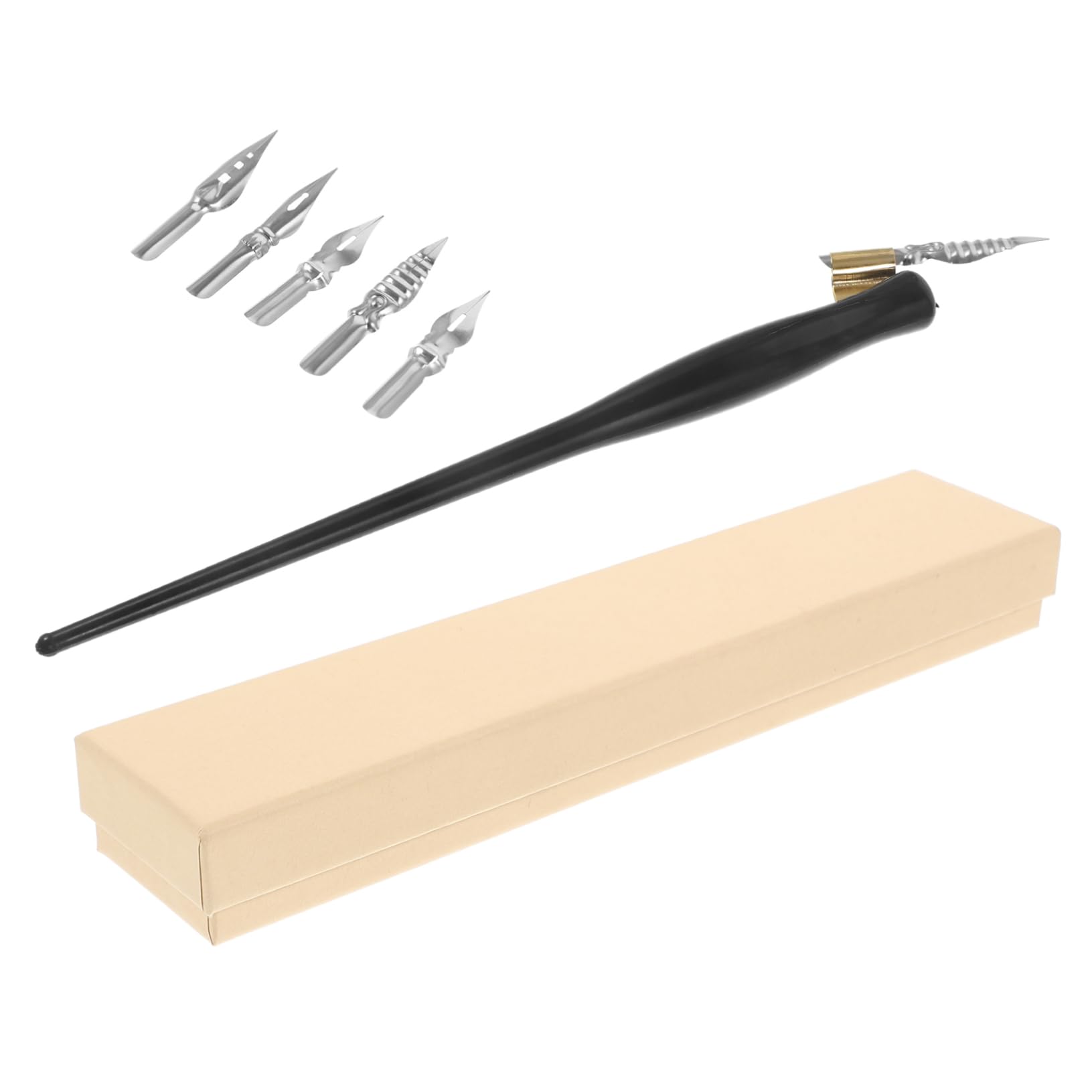 Gadpiparty 5 Sätze Eleganter Kalligraphiestift Verdrehte Stifte Feine Spitze Anfänger Stilvoll Kalligraphie-signierstift Kalligraphie Dip Stift Bequemer Dip-stift Vintage Dip-stift Metall