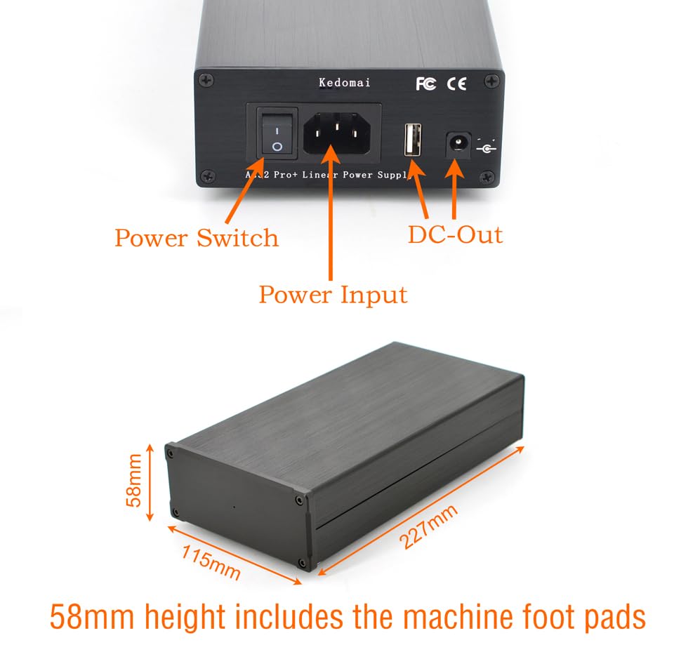 NEW Design AS32-Pro 50VA HiFi Ultra-Low Noise Linear Power Supply Overvoltage Protection DC12V